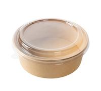 50 Piezas Cuencos Desechables, 500ml Tazones de Papel Kraft Alimentario para Ensaladas, Ø150mm x 47mm, Impermeable y Resistente a la Grasa, Ideales para Comidas, Cumpleaños, Picnics y Catering