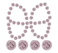 50 Piezas Cuentas de Piedra Volcánica Púrpura 6mm-20mm | Piedras Redondas de Roca Volcánica, Uso en Coche y Escritorio, para Colgantes y Llaveros, Proyecto Creativo