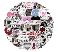 50 Piezas Dark Romance Estilo Pegatinas, Impermeables Apto para Portátil Teléfono Botella de Agua Monopatín Maletín Guitarra Pad Estética Pegatinas de Vinilo