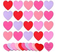 50 piezas de 2500 hojas de notas adhesivas en forma de corazón para el día de San Valentín, colores brillantes, notas adhesivas de corazón, notas adhesivas para recordatorios, oficina, escuela, negocios, familia, 3 x 3 pulgadas