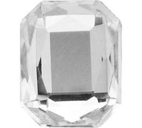 50 piezas de accesorios for decoración de uñas con forma de octágono, pegamento for uñas, diamantes de imitación, parte trasera plana, cristales de cristal K9, piedras de estrás(White,6x8mm 50pcs)