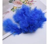 50 piezas de atrapasueños, ramillete de plumas, aretes, tocado, colorido, pavo, decoración de terciopelo vascular, azul oscuro [azul marino]