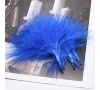 50 piezas de atrapasueños, ramillete de plumas, aretes, tocado, colorido, pavo, decoración de terciopelo vascular, azul oscuro [azul real]