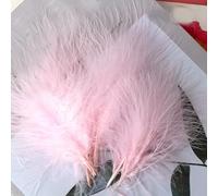 50 piezas de atrapasueños, ramillete de plumas, aretes, tocado, colorido, pavo, decoración de terciopelo vascular, amarillo claro [gris rosa pálido]