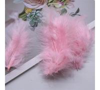 50 piezas de atrapasueños, ramillete de plumas, aretes, tocado, colorido, pavo, decoración de terciopelo vascular, azul oscuro [gris rosa pálido]