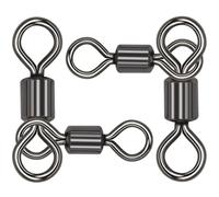 50 piezas de barril giratorio de pesca de 3 vías, conector de gancho de línea cruzada, accesorios de equipo de pesca, agua salada y agua dulce (10# x 12#)