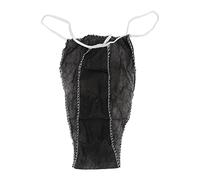 50 Piezas de Bragas de Tanga Desechables, Ropa Interior Desechable para Mujer, Bragas de Tanga, Tela No Tejida Negra para SPA, Viaje, Masaje, Bronceado