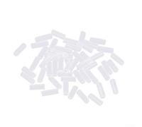 50 piezas de cadena de cuentas antipérdida para colgante de cadena de tarjetas acrílicas, cubierta protectora que se cae, clip de seguridad colgante de plástico transparente, 1,5 cm (0,59 pulgadas