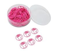 50 Piezas De Clips De Papel En Forma De Cerebro Rosa Para Organizar Papel, Lindos Clips De Papel Marcapáginas Para Suministros De Oficina Archivo Documento Socio