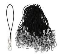 50 piezas de correa de cordón simple para teléfono celular para llaves, llaveros, bucles de dijes para teléfono celular con mosquetón,correa de anillo para teléfono celular,llavero USB