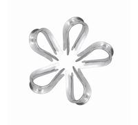 50 Piezas De Cuerda De Alambre Dedal Clips De Cuerda De Alambre Herramientas De Aparejo De Cable De Acero Inoxidable Para La Construcción Naval(M2 (2 mm))