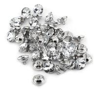 50 piezas de diamantes botones de diamantes de imitación botones de cristal brillante diy botones de decoración artesanal para bolsas zapatos vestido de boda botones de tapicería(20mm)