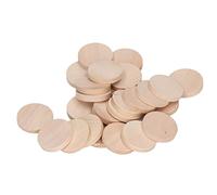 50 piezas de discos de madera en blanco natural 3 cm círculos de madera redondos sin terminar pintura pulida astillas de madera para proyectos de bricolaje festivales de boda decoración de fondo
