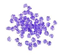 50 piezas de gemas acrílicas de plástico transparente para centros de mesa de relleno de jarrones, decoración de boda, piedras escalonadas al aire libre para niños (J, talla única)
