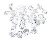 50 piezas de gemas acrílicas transparentes para jarrones de hielo, centro de mesa para rellenar jarrones, mesa, boda, exhibición, piedras escalonadas para niños al aire libre (C, talla única)