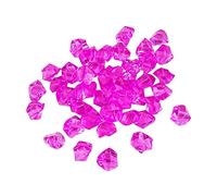 50 piezas de gemas acrílicas transparentes para jarrones de hielo, centro de mesa para rellenar jarrones, mesa, boda, exhibición, piedras escalonadas para niños al aire libre (H, talla única)
