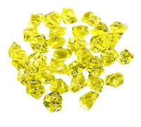 50 piezas de gemas acrílicas transparentes para jarrones de hielo, centro de mesa para rellenar jarrones, mesa, boda, exhibición, piedras escalonadas para niños al aire libre (F, talla única)