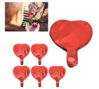 50 piezas de globos rojos en forma de corazón, I Love You Globos Globo decorativo de película de aluminio de color brillante para fiestas en casa, bodas, aniversario