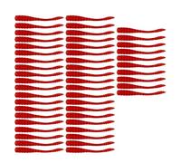 50 piezas de gusanos de pesca de plástico suave, 1.77 pulgadas con patrón en espiral, anzuelo artificial multicolor para locha, diseño de cola única, 0.4 g por pieza (2#)