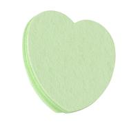 50 piezas de herramientas de limpieza facial de fibra de madera en forma de corazón, ideales para la suciedad y esponja facial natural