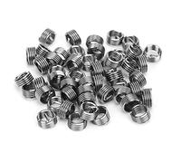 50 piezas de inserciones de reparación de roscas, manguito de inserción de reparación de taladro de rosca de acero inoxidable, manguito de protección de alambre de acero, (1D)