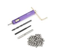 50 piezas de inserciones roscadas helicoidales de acero inoxidable M5 x 2D, kit de reparación de roscas de tornillo de alambre en espiral con broca para roscar y herramienta de