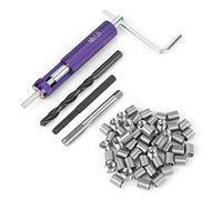 50 piezas de inserciones roscadas helicoidales de acero inoxidable M8 x 2D, kit de reparación de roscas de tornillo de alambre en espiral para aluminio y magnesio, inserción roscad