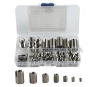 50 piezas de insertos de rosca autorroscantes de acero inoxidable M5 M6 M8 M10 Kit de reparación de rosca interna para plástico aluminio roto tornillo agujero restaurador conjunto de herramientas
