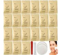 50 piezas de lujo envueltas individualmente para limpieza facial; kit de almohadillas de algodón de limpieza facial de viaje para limpieza facial diaria y exfoliación; limpio e higiénico; ideal para