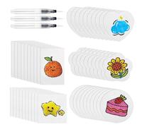 50 piezas de papel de pintura con textura de espuma blanca para manualidades, papel de espuma absorbente, papel mágico para pintura 3D, fabricación de tarjetas