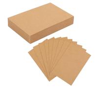 50 piezas de papel kraft A6 en color marrón vintage, 14.5 x 9.5 cm, postales en blanco, tarjetas de felicitación, tarjetas de vocabulario, aptas para sobres