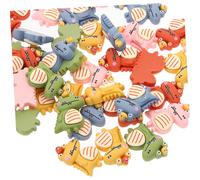 50 piezas de parches de resina de dinosaurio, adornos artesanales de dinosaurio, cuentas de arcilla, kit para hacer pulseras, mini decoración