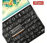 50 piezas de rompecabezas metálicos inteligentes con cerradura Luban, juego completo de cadenas Lock, ideal para regalos de , Navidad, Acción de Gracias y
