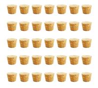 50 piezas de tapones de corcho cónicos de madera, tapones de corcho de vino reutilizables, tapones de sellado para botellas, accesorios de bar, bricolaje, cocina (18x13x17mm)