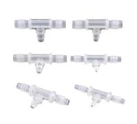 50 Piezas de TES Reductoras de plástico PP con Gancho invertido y Junta de Pagoda de diámetro Variable for Manguera de Acuario, Conector de Tres vías de Cabeza Grande y pequeña.(11.7-9.5-11.7mm)