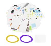 50 Piezas De Trazos De Impresión 3D, 2 Piezas De Consumibles De Bolígrafo De Impresión 3D, Plantilla De Accesorios De Bolígrafo 3D, Plantilla De Álbum De Trazos 3D