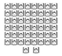50 Piezas de Tuerca de Acero al Carbono para Ranura en T, Tuerca de Cabeza de Martillo para Perfil de Aluminio Serie 30, Accesorio Durable con Ranura de 8mm para Proyectos DIY (M8*16 * 6)
