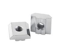 50 Piezas de Tuercas en T para Perfil de Aluminio, Tuerca de Ranura en T Deslizante de Acero al Carbono con Níquel para Conexión de Perfiles con Caja Transparente (European Standard Type 30-M5)