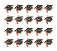 50 Piezas Dije Birrete de Graduación, 20x22 MM | Aleación Ligera de 1,5g, Borla Distintiva, Adecuado para Estudiantes y Educadores, Recuerdos de Graduación