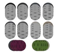 50 Piezas Discos de Lijado en Seco y Húmedo con Agua Redonda, Papel de Lija 75mm Grano 600/800/1000/1200/1500/2000/2500/3000/4000/5000, para Auto, Metales, Muebles de Madera, Grano