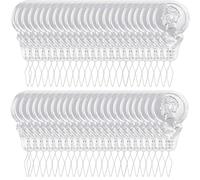 50 Piezas Enhebrador de Agujas,Enhebrador de Agujas de Coser a Mano,Enebradores Agujas Coser,Enhebrador de Aguja de Aluminio,para Coser,Punto de Cruz,Bordado (Plata)