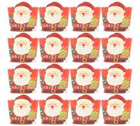 50 Piezas Envoltorios Navideños de Papel para Cupcakes y Muffins | Pasta de Madera Recubrimiento Pe, para Tienda y Panadería, Sirve para Helados y Panes