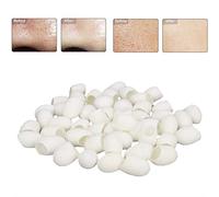 50 piezas espinillas exfoliantes bolas de gusano de seda capullos de seda capullos de gusano de seda para la piel