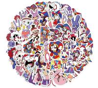 50 Piezas Estéticas Circus Pegatina, Impermeables Pegatinas, Vinilo Pegatinas, Sticker Merch, Pegatina Anime, para Snowboard, Motocicleta, Guitarra Botella de Agua, Cuaderno