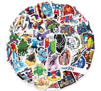 50 Piezas Estéticas Superhero Pegatina, Impermeables Pegatinas, Vinilo Pegatinas, Sticker Merch, Pegatina Anime, para Snowboard, Motocicleta, Guitarra Botella de Agua, Cuaderno