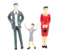 50 piezas: figuras de personas modelo a escala 32, modelo estático de plástico humano para decoración de diseño, figuras en miniatura realistas de colores a mano para escena de tren modelo