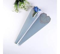 50 piezas Floristería Bolsas de embalaje de flores de plástico Día de San Valentín Flor de una sola rosa Papel de regalo Ramo de flores a prueba de agua Suministros-Azul-S-20 piezas, como se muestra