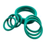 50 Piezas Flúor Caucho Tóricas Juntas, 2.5 mm Diámetro del cable, 10 mm Diámetro interno, 15 mm OD, Verde arandela de goma