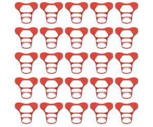 50 Piezas Gafas Antipicoteo para Gansos Moscovia de Plástico Rojo