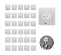 50 Piezas Ganchos Adhesivos Set, Impermeable Ganchos Adhesivos para Pared Para Colgar Abrigos, Paños, Toallas, Ganchos Adhesivos para Baño, Cocina, Oficina, Armario (Transparente)